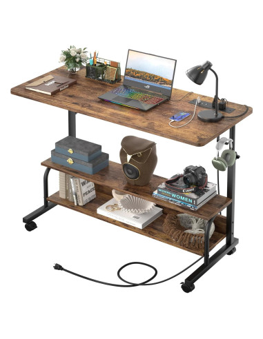 Escritorio de pie ajustable Besiost 39" con tomacorrientes