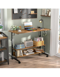 Escritorio de pie ajustable Besiost 39" con tomacorrientes 2