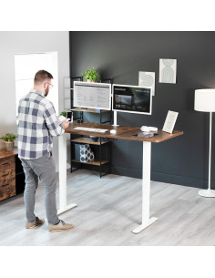 Marco de Escritorio Eléctrico VIVO DESK-V122EW Blanco Ajustable 2