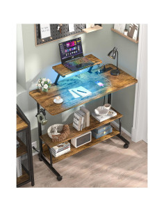 Escritorio de pie ajustable Besiost SJZJZT-39R con luces LED 2