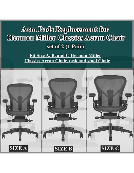 Reposabrazos de Silla Herman Miller Aeron HYEJDRV Negro 1 Par