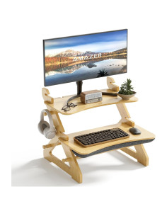 Convertidor de Escritorio de Bambú Amazer 55x47cm Ergonómico