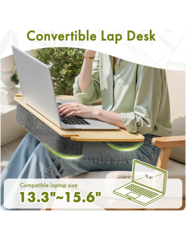 Convertidor de Escritorio de Bambú Amazer 55x47cm Ergonómico