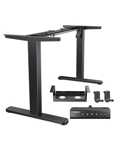 Marco de Escritorio Elevable HUANUO Ajustable Negro 105.9x61 cm