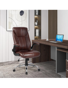 Silla de Oficina Ergonomica FAMSINGO Alta 181kg Cuero PU 2