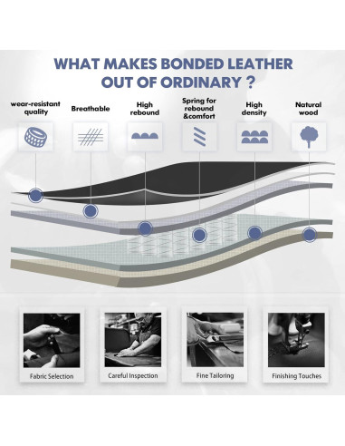 Silla Ejecutiva Ergonómica COLAMY 2199 de Cuero Negro