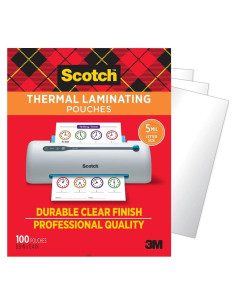 Bolsas de Laminado Térmico Scotch 100 Unidades 22.6x29 cm
