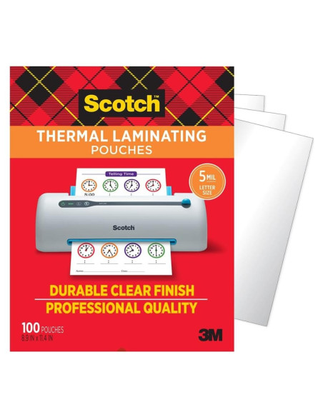 Bolsas de Laminado Térmico Scotch 100 Unidades 22.6x29 cm Bolsas de Laminado Térmico Scotch 100 Unidades 22.6x29 cm