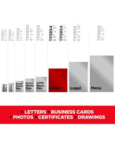 Bolsas de Laminado Térmico Scotch 100 Unidades 22.6x29 cm