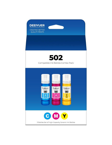 Botellas de Tinta Color 502 DEEIYUER para Impresoras EcoTank