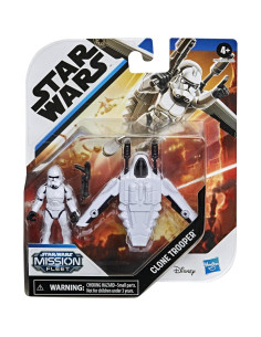 Figura y Vehículo de Rescate Clone Trooper Star Wars 2.5" 2