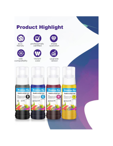 Tinta de Sublimación Autofill Prinkton Pro 400ml para Epson