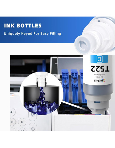 Botellas de Tinta 522 Xcinkjet para Epson EcoTank 70ml (2BK C M Y)