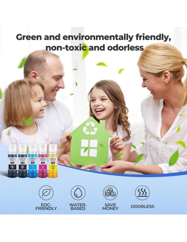 Botellas de Recarga de Tinta 522 Trokliey para Impresoras ET