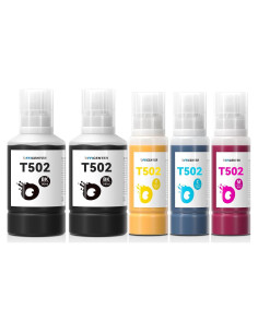 Botellas de Tinta Recarga OFFICENTER T502 para Ecotank 140ml