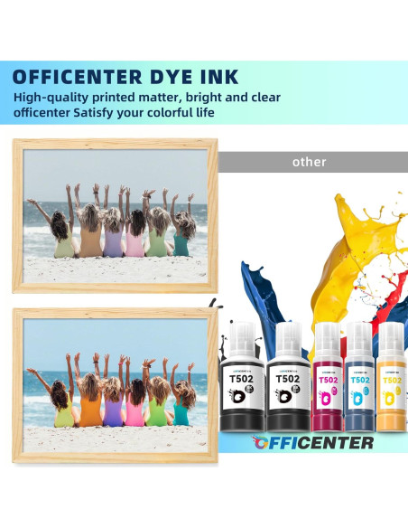 Botellas de Tinta Recarga OFFICENTER T502 para Ecotank 140ml