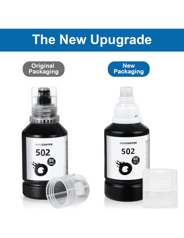 Botellas de Tinta Recarga OFFICENTER T502 para Ecotank 140ml