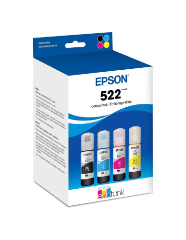 Botellas de Tinta Epson EcoTank T522120-BCS Combo Negro y Color