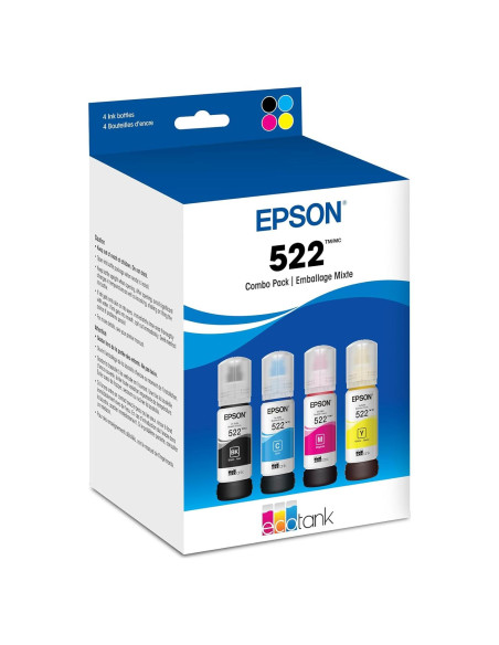 Botellas de Tinta Epson EcoTank T522120-BCS Combo Negro y Color