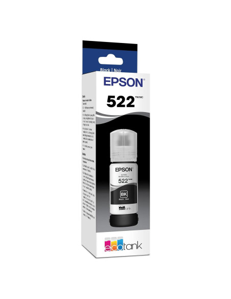 Botella de Tinta Negra Epson EcoTank T522 Alta Capacidad 109.5g