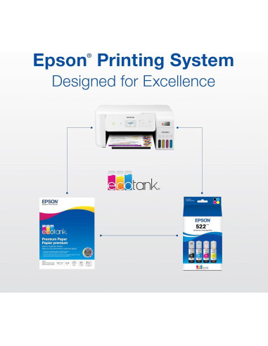 Botella de Tinta Negra Epson EcoTank T522 Alta Capacidad 109.5g