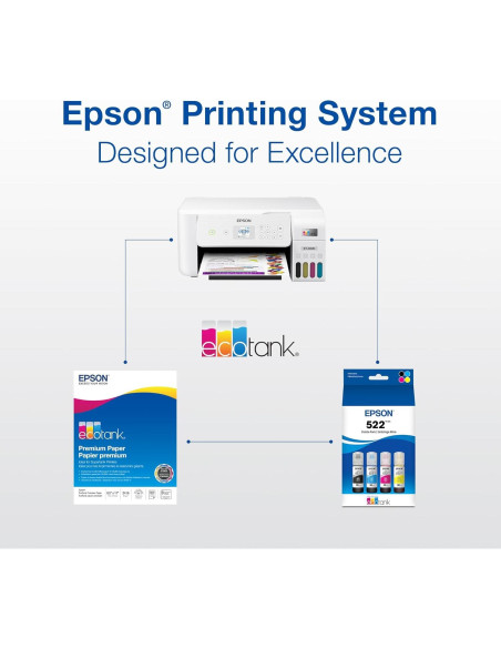 Botella de Tinta Negra Epson EcoTank T522 Alta Capacidad 109.5g