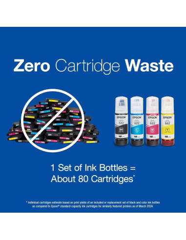 Botella de Tinta Negra Epson EcoTank T522 Alta Capacidad 109.5g