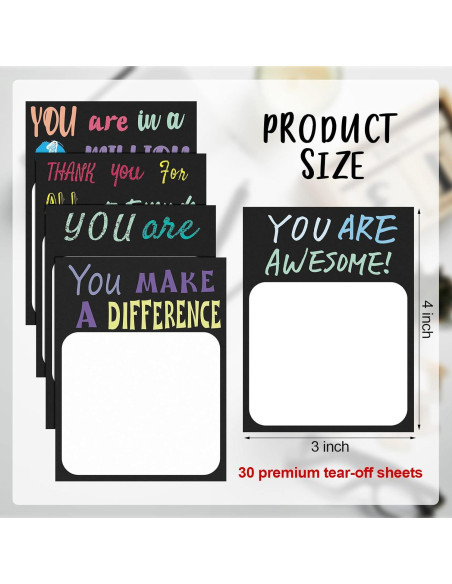 Notas Adhesivas Motivacionales Spakon 12 Pcs 7.6x10 cm