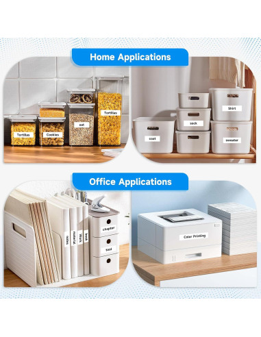 Cinta de Etiqueta Dymo LetraTag Label Orison 12mm Negro/Blanco 5P