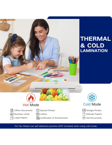 Laminadora Térmica A3 Zyerch 7 en 1 con 40 Fundas