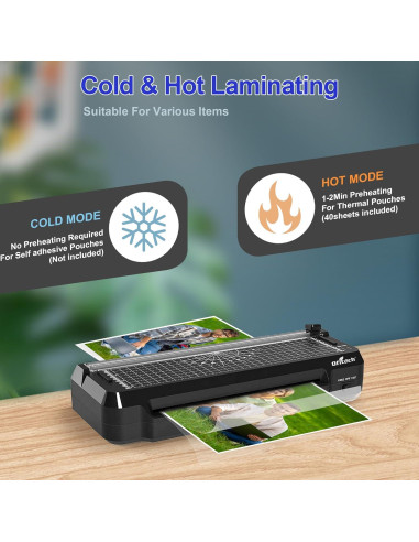 Máquina de Laminado OFITECH OL292Q 9" con 40 Hojas A4 A5 A6