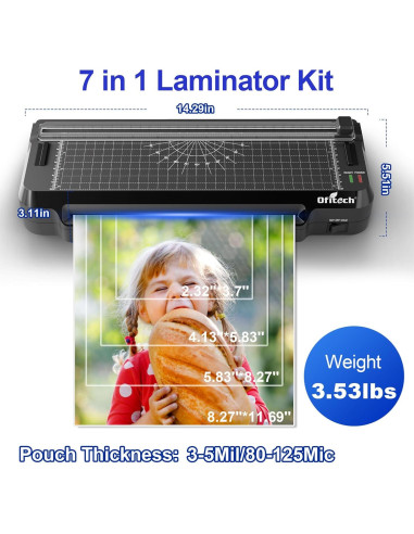 Máquina de Laminado OFITECH OL292Q 9" con 40 Hojas A4 A5 A6