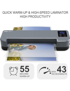 Laminadora Térmica SINCHI 33 cm 4 Rodillos LCD 76-254 micras 2