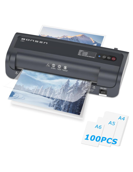 Laminadora Térmica A4 BONSEN 9.33" 4 en 1 con 100 Hojas