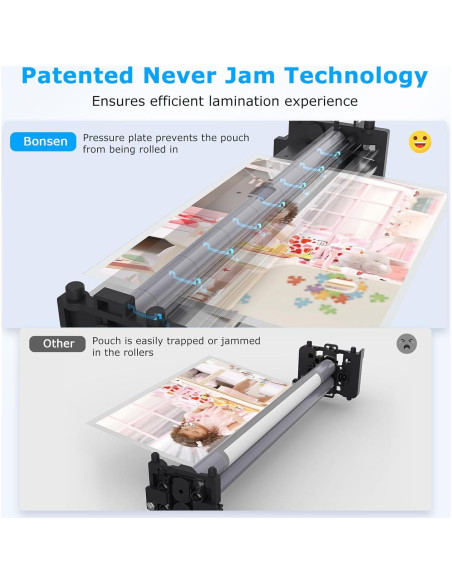 Laminadora Térmica A4 BONSEN 9.33" 4 en 1 con 100 Hojas