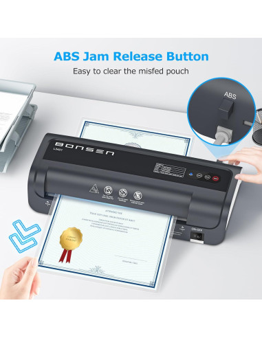 Laminadora Térmica A4 BONSEN 9.33" 4 en 1 con 100 Hojas