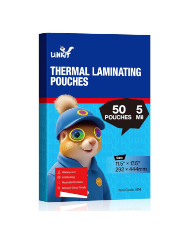 Bolsas de Laminado Térmico Uinkit 11.5x17.5" 5 Mil Paquete 50