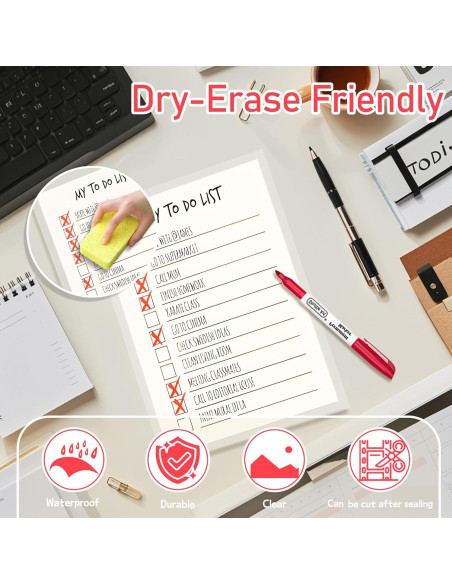 Hojas de Laminado Térmico YONCOUX 100 pcs 3 mil Carta