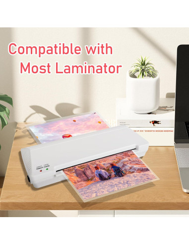 Hojas de Laminado Térmico YONCOUX 100 pcs 3 mil Carta