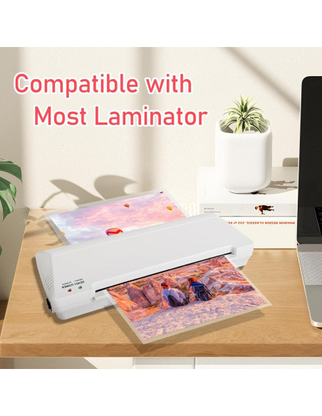 Hojas de Laminado Térmico YONCOUX 100 pcs 3 mil Carta