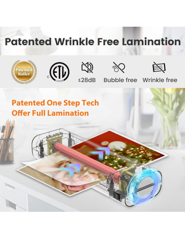 Laminadora Térmica VidaTeco 22.86 cm con 20 Hojas 3 mil