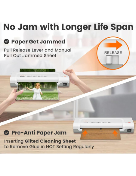 Laminadora Térmica VidaTeco 22.86 cm con 20 Hojas 3 mil