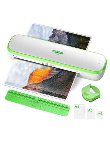 Laminadora Térmica Silenciosa SINOPUREN 9" A4 Verde