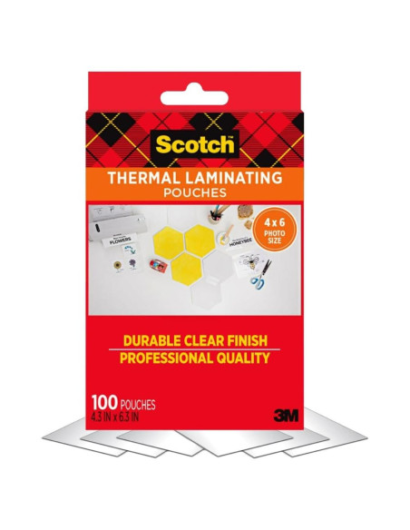 Paquete de Laminado Autoadhesivo Scotch 100 Unidades 10x15 cm