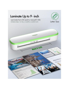 Laminadora Térmica Silenciosa SINOPUREN 9" A4 Verde 2