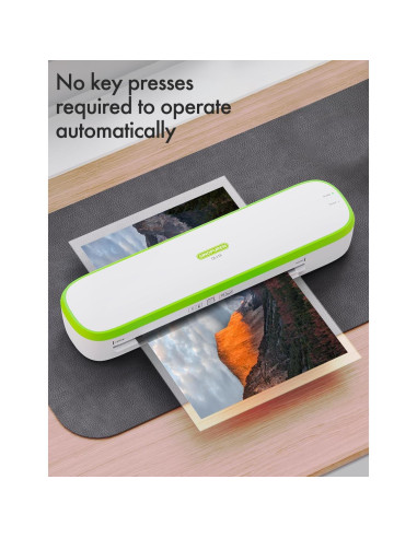 Laminadora Térmica Silenciosa SINOPUREN 9" A4 Verde