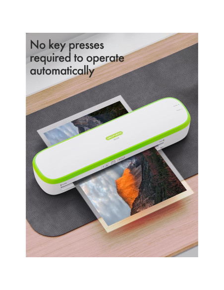 Laminadora Térmica Silenciosa SINOPUREN 9" A4 Verde