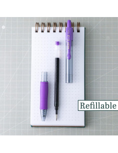 Bolígrafos de Gel Retráctiles Pilot G2 Punta Fina 0.7mm Tinta Púrpura 6 Unidades 2