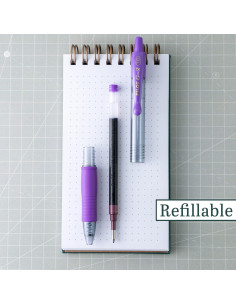 Bolígrafos de Gel Retráctiles Pilot G2, Punta Gruesa 1.0mm, Tinta Púrpura, 6 Unidades 2