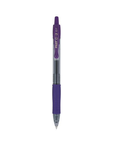 Bolígrafos de Gel Pilot G2 Fina 0.7mm Uva - Paquete de 12